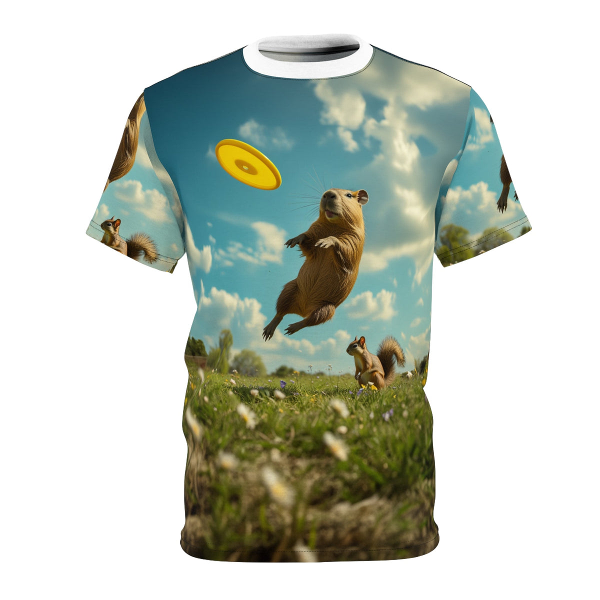 Frisbee Champion: The Playful Capybara - ART OF ROYALS