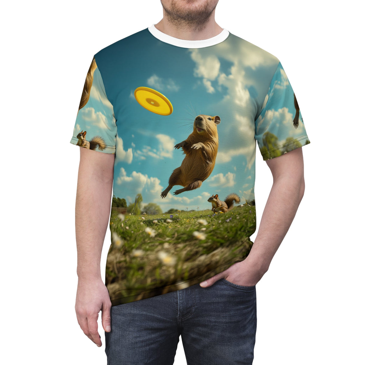 Frisbee Champion: The Playful Capybara - ART OF ROYALS