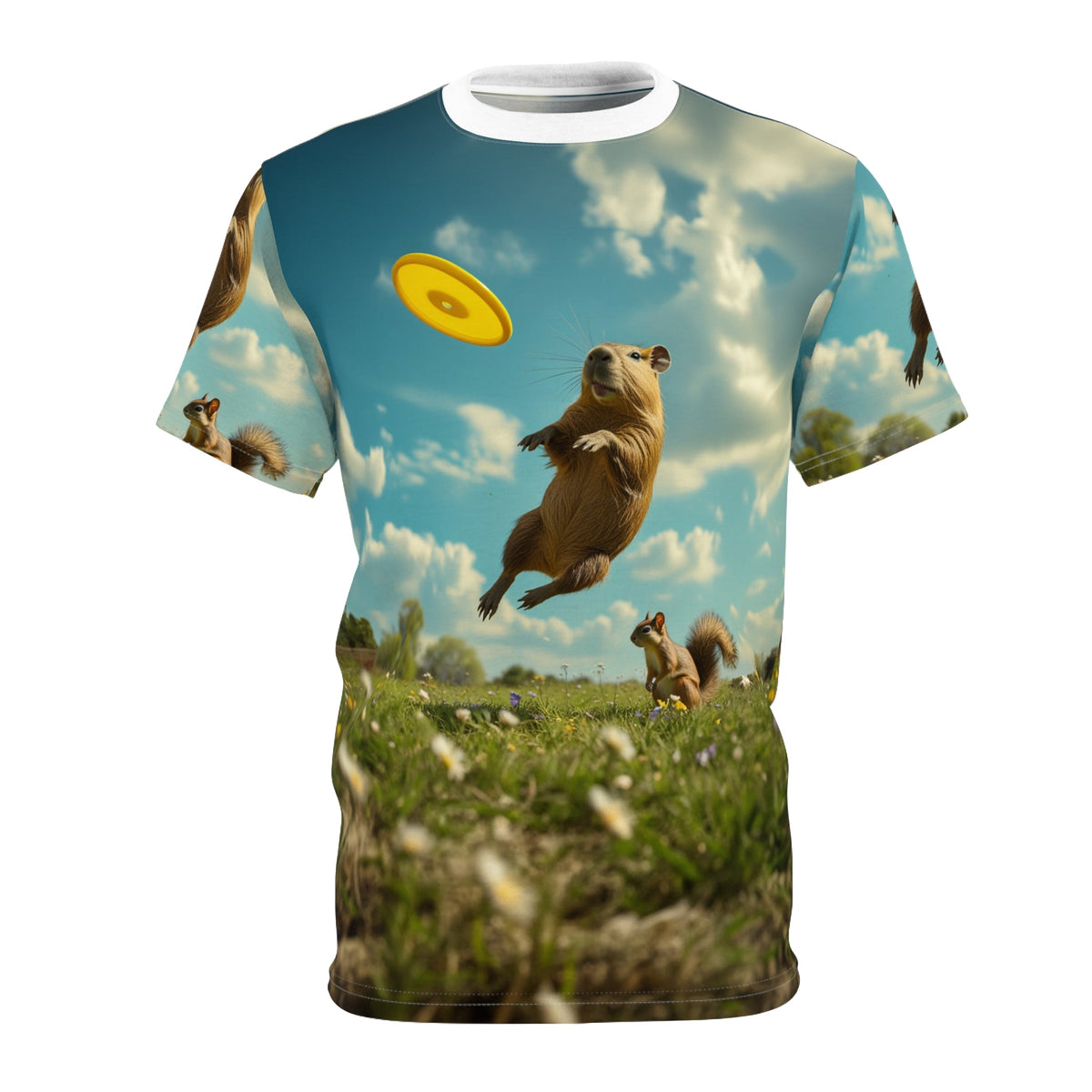 Frisbee Champion: The Playful Capybara - ART OF ROYALS