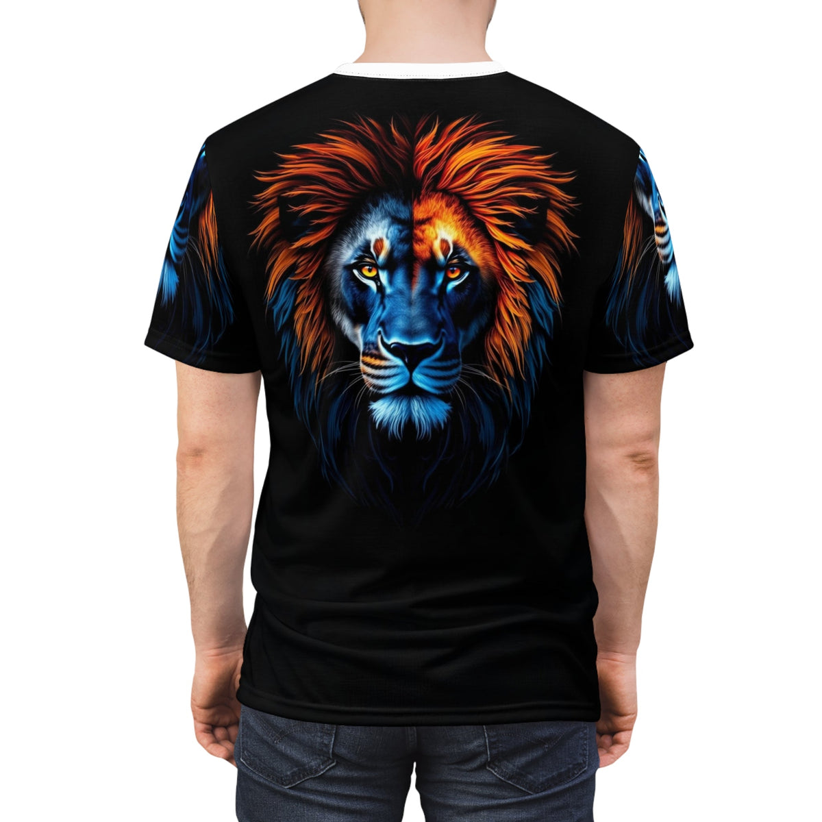 🔥 Frost & Flame Lion – Dual Power T-Shirt - ART OF ROYALS