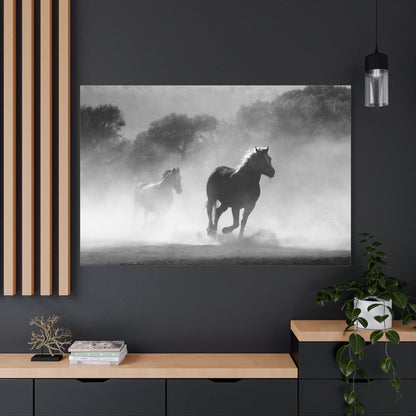 Galloping Horses Stallions Canvas Wall Art – Powerful and Free - ART OF ROYALS