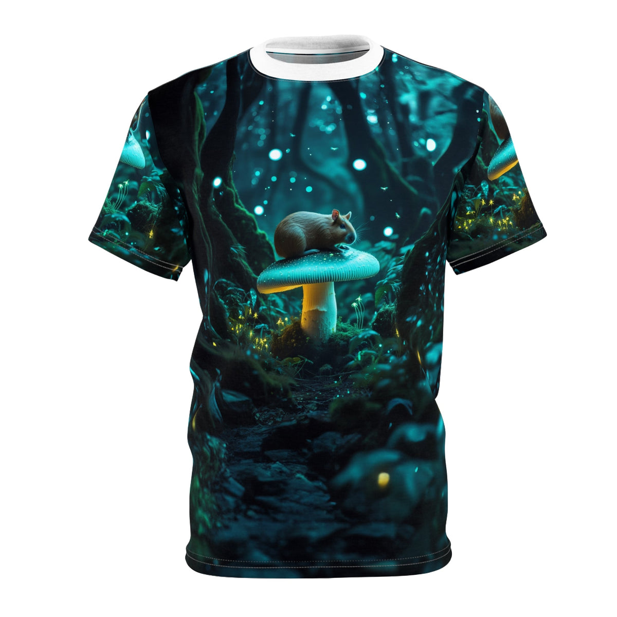 Glow in the Dark Capybara Forest T-Shirt 🍄✨ - ART OF ROYALS