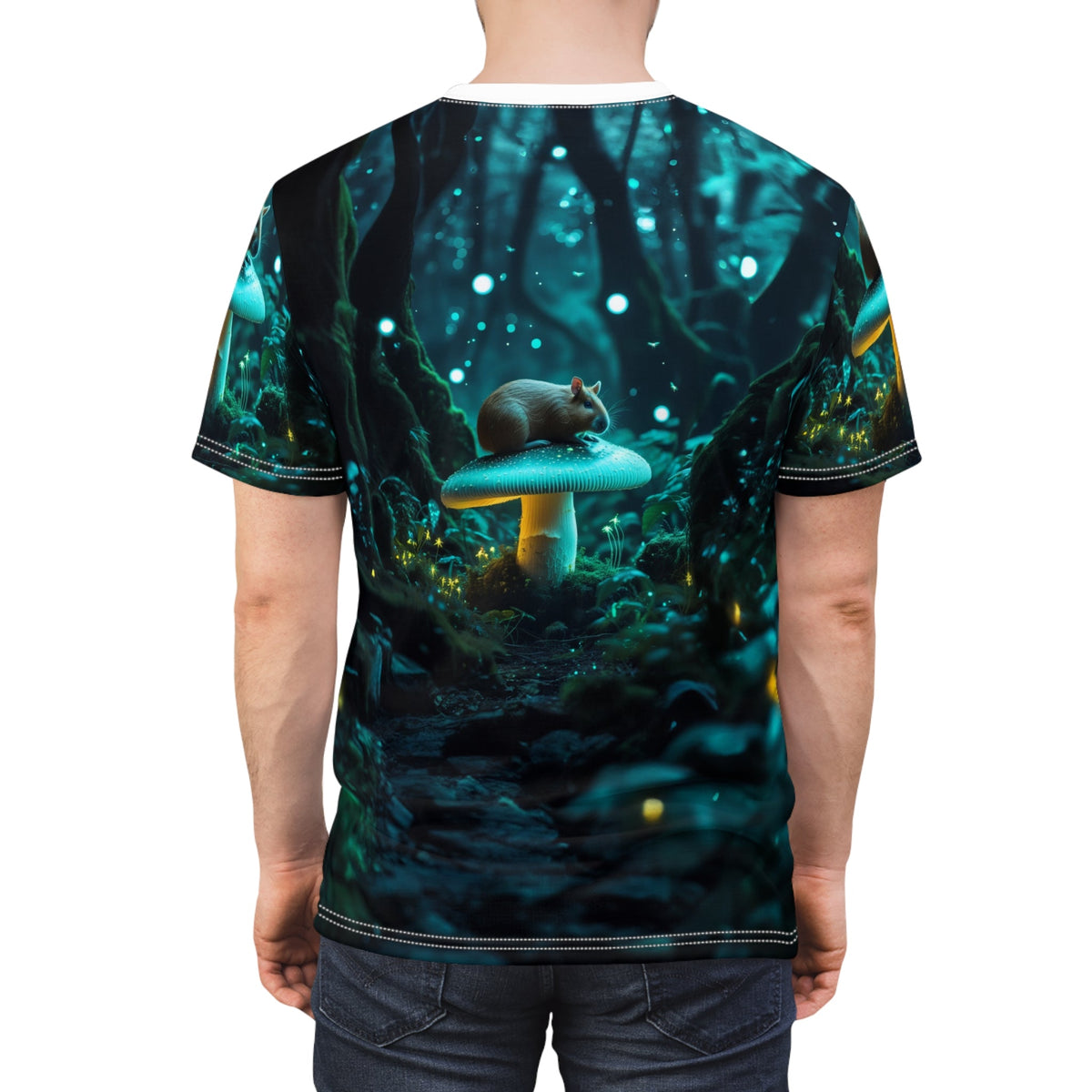 Glow in the Dark Capybara Forest T-Shirt 🍄✨ - ART OF ROYALS