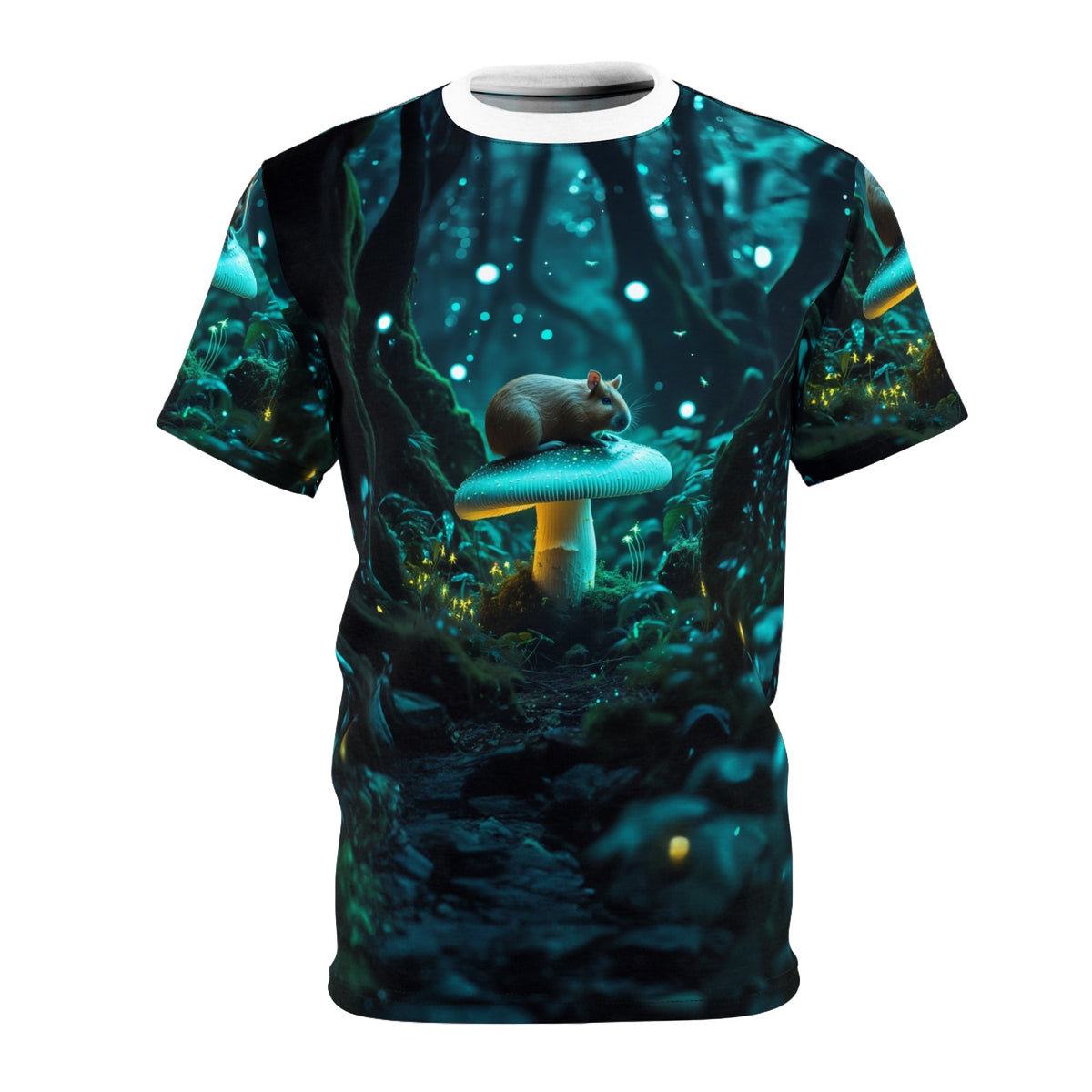 Glow in the Dark Capybara Forest T-Shirt 🍄✨ - ART OF ROYALS