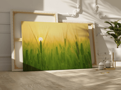 Golden Barley Field Under a Vibrant Sky - ART OF ROYALS