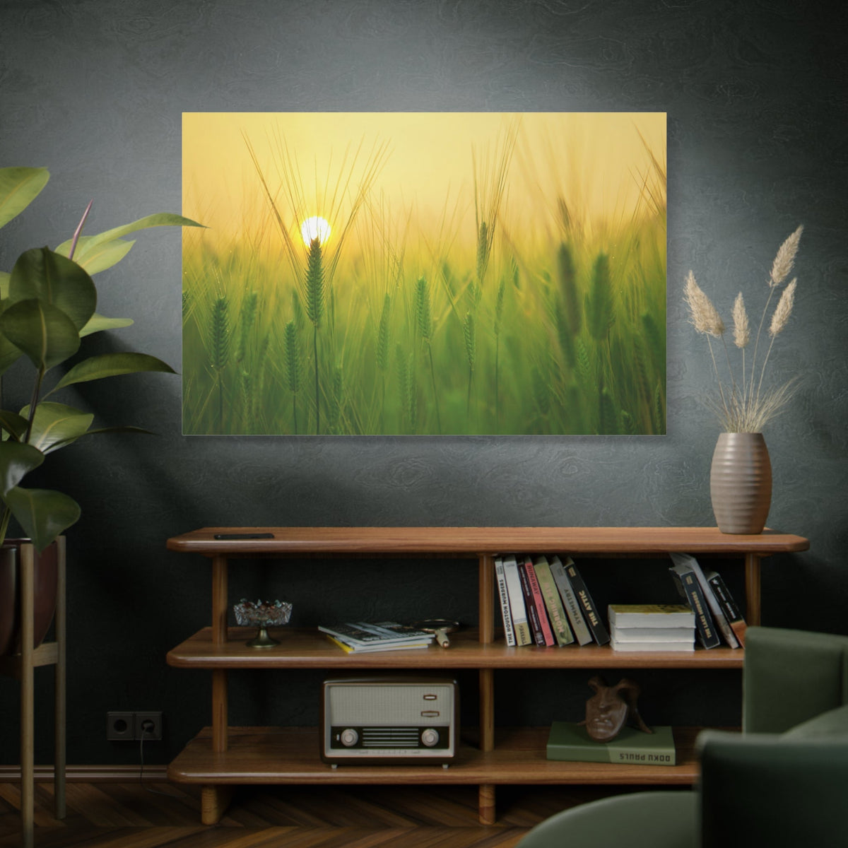 Golden Barley Field Under a Vibrant Sky - ART OF ROYALS