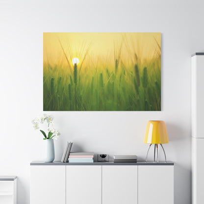 Golden Barley Field Under a Vibrant Sky - ART OF ROYALS