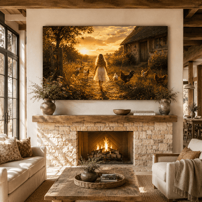 Golden Country Dreams – Rustic Farmhouse Canvas Wall Art - ART OF ROYALS