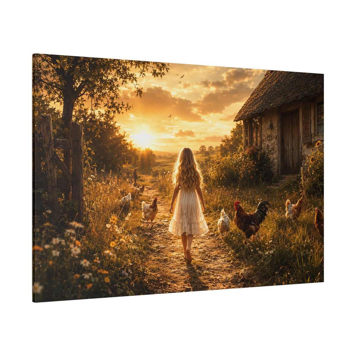 Golden Country Dreams – Rustic Farmhouse Canvas Wall Art - ART OF ROYALS