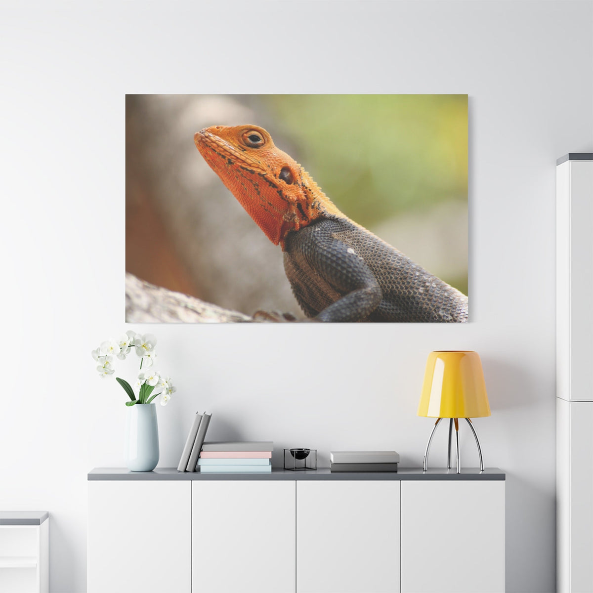 Golden-Hued Lizard Canvas Wall Art – Exotic Wildlife Print for Nature-Inspired Home Decor - ART OF ROYALS