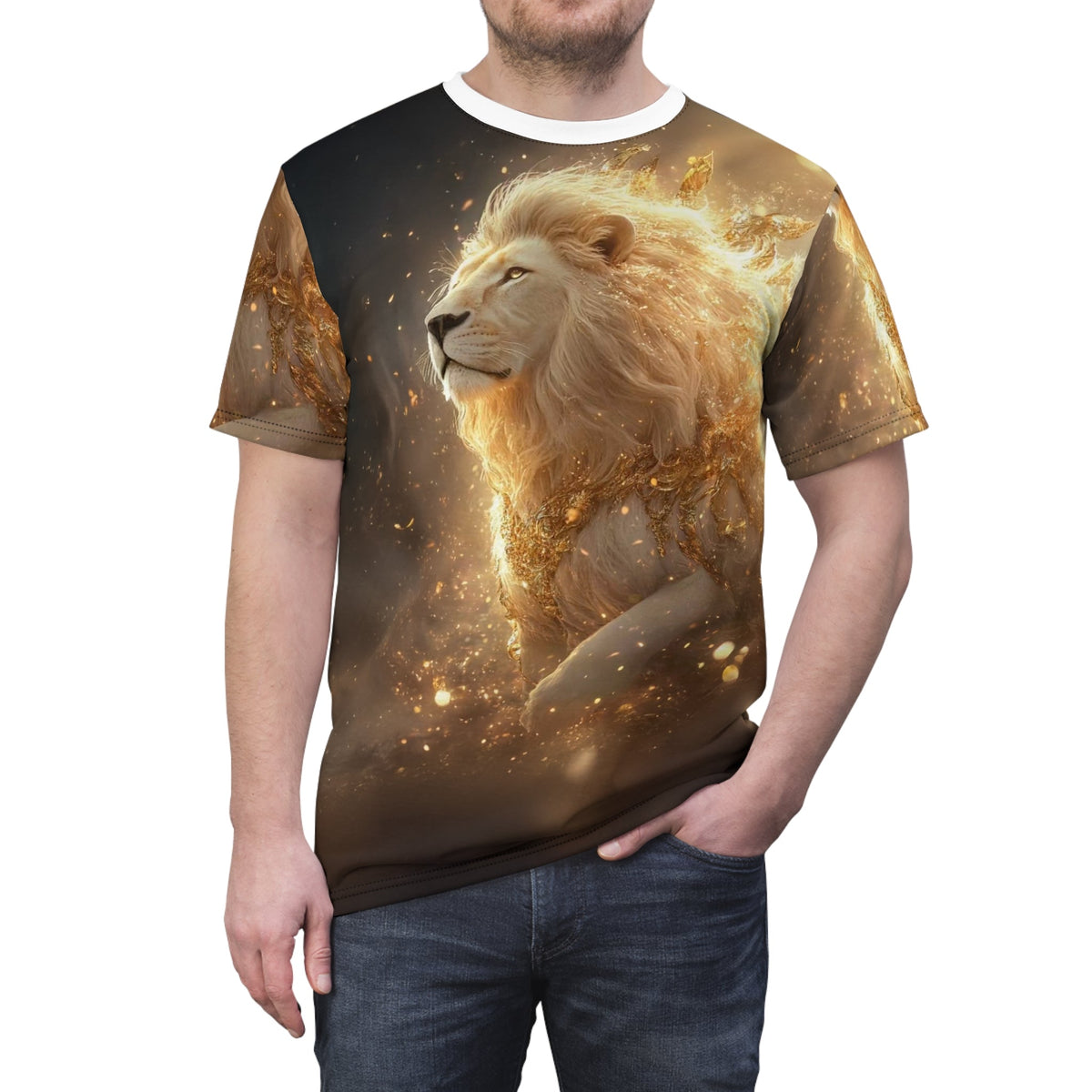 Golden Majesty – Divine Lion T-Shirt - ART OF ROYALS