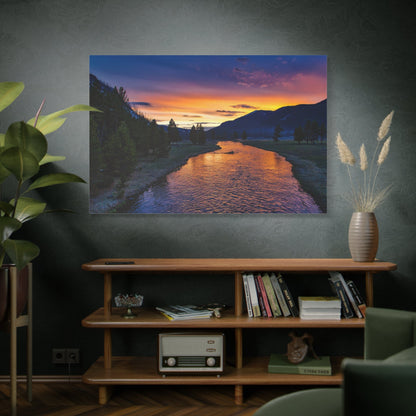 Golden River Sunset – Nature’s Majestic Glow - ART OF ROYALS