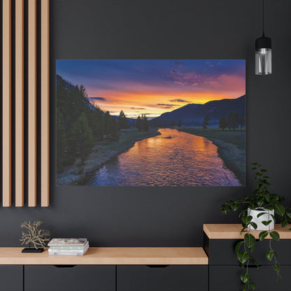 Golden River Sunset – Nature’s Majestic Glow - ART OF ROYALS