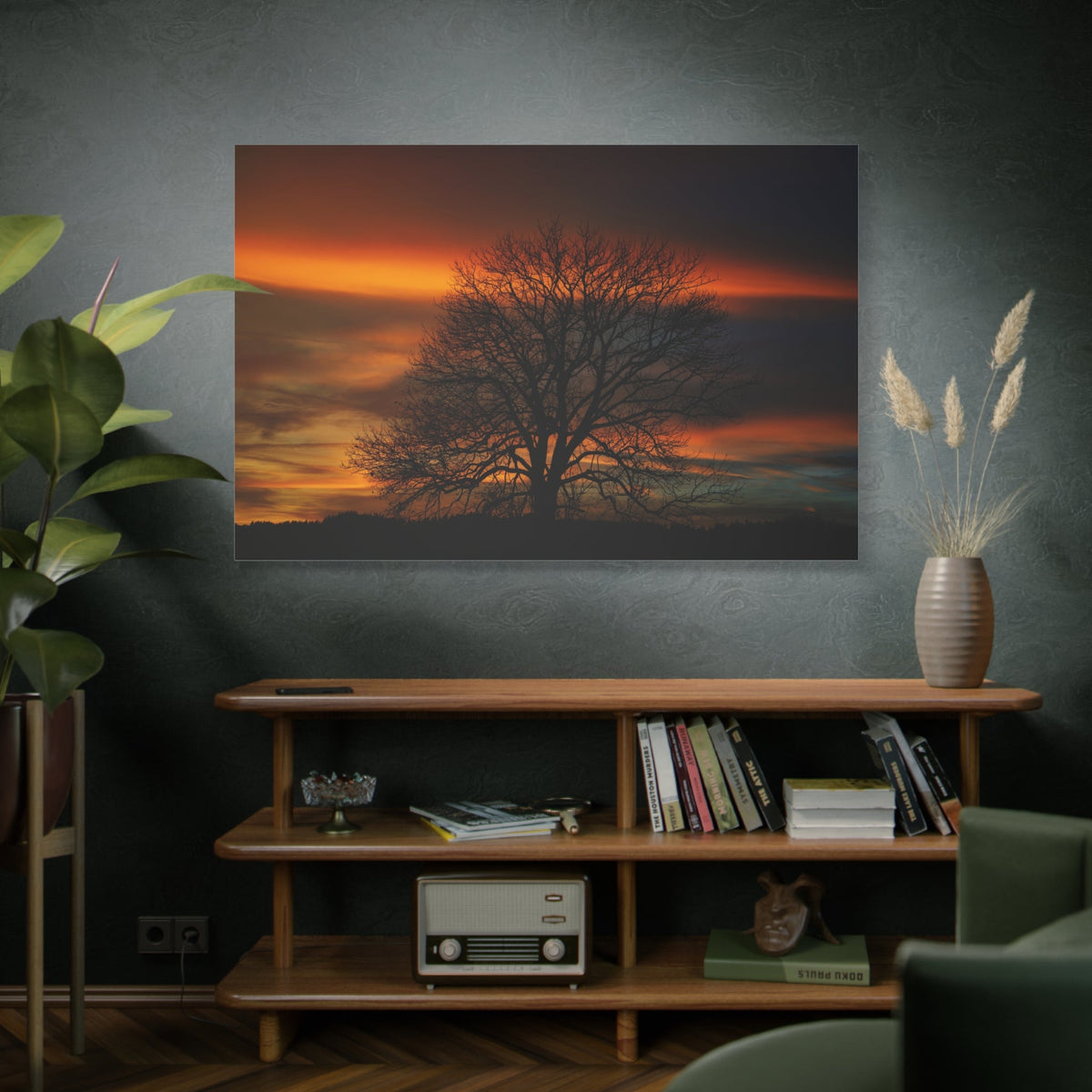 Golden Serenity – Majestic Tree at Sunset - ART OF ROYALS