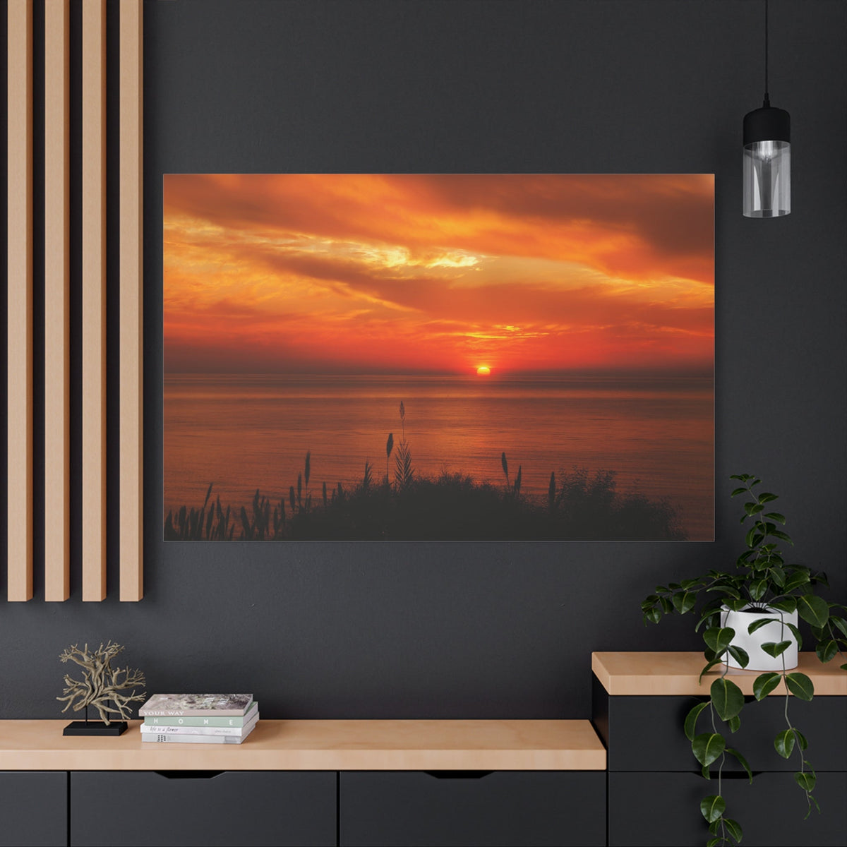 Golden Sunset Over Serene Grasses - ART OF ROYALS