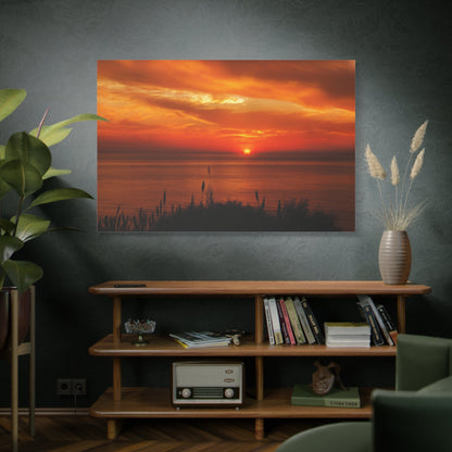 Golden Sunset Over Serene Grasses - ART OF ROYALS