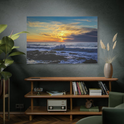 Golden Sunset Over Tranquil Beach – Nature’s Serenity - ART OF ROYALS