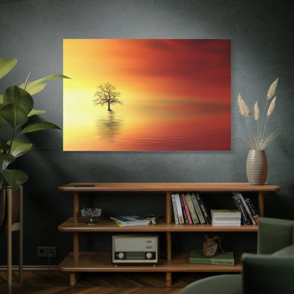 Golden Twilight – Majestic Tree at Sunset - ART OF ROYALS