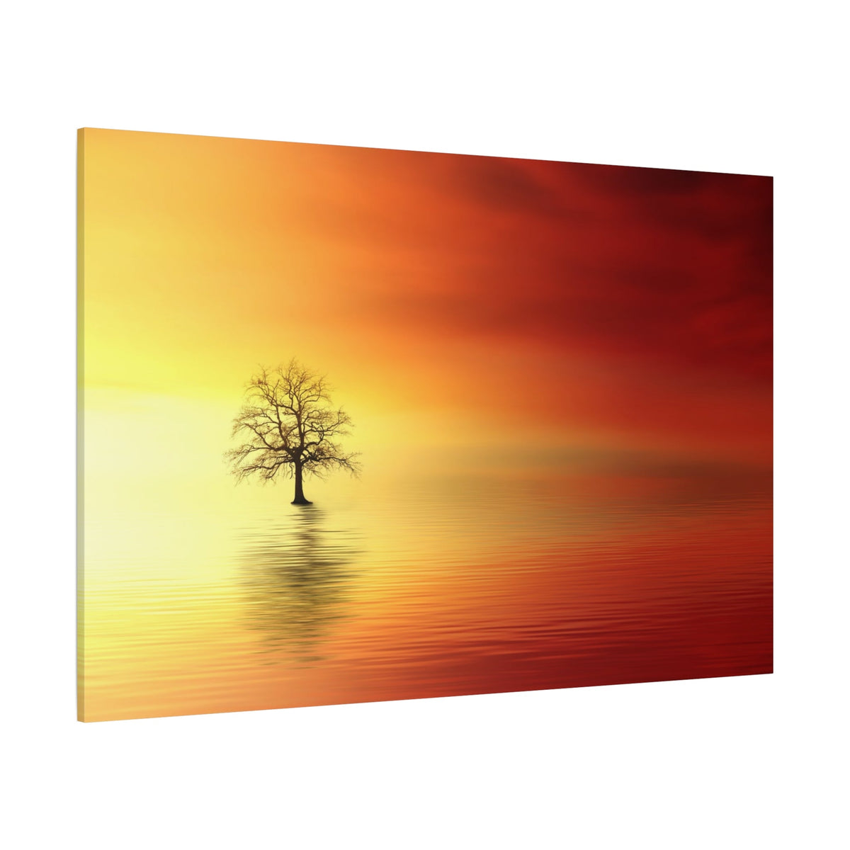 Golden Twilight – Majestic Tree at Sunset - ART OF ROYALS