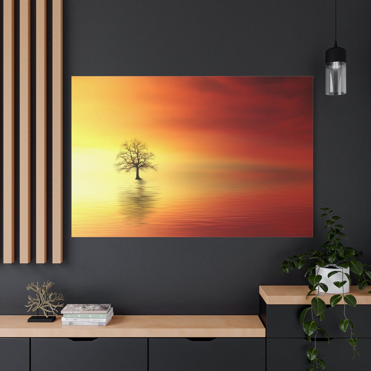 Golden Twilight – Majestic Tree at Sunset - ART OF ROYALS