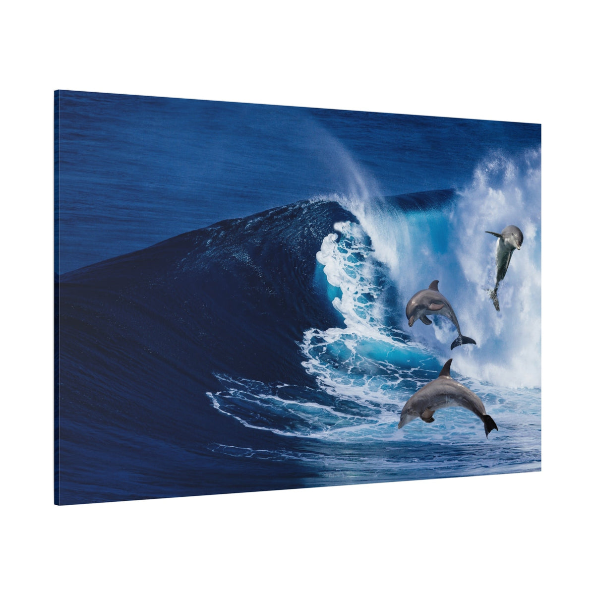 Graceful Dolphins Dancing with the Waves – Ocean’s Harmony - ART OF ROYALS