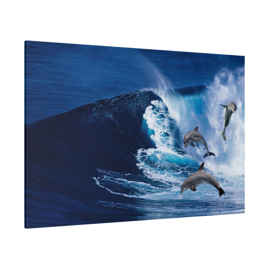 Graceful Dolphins Dancing with the Waves – Ocean’s Harmony - ART OF ROYALS