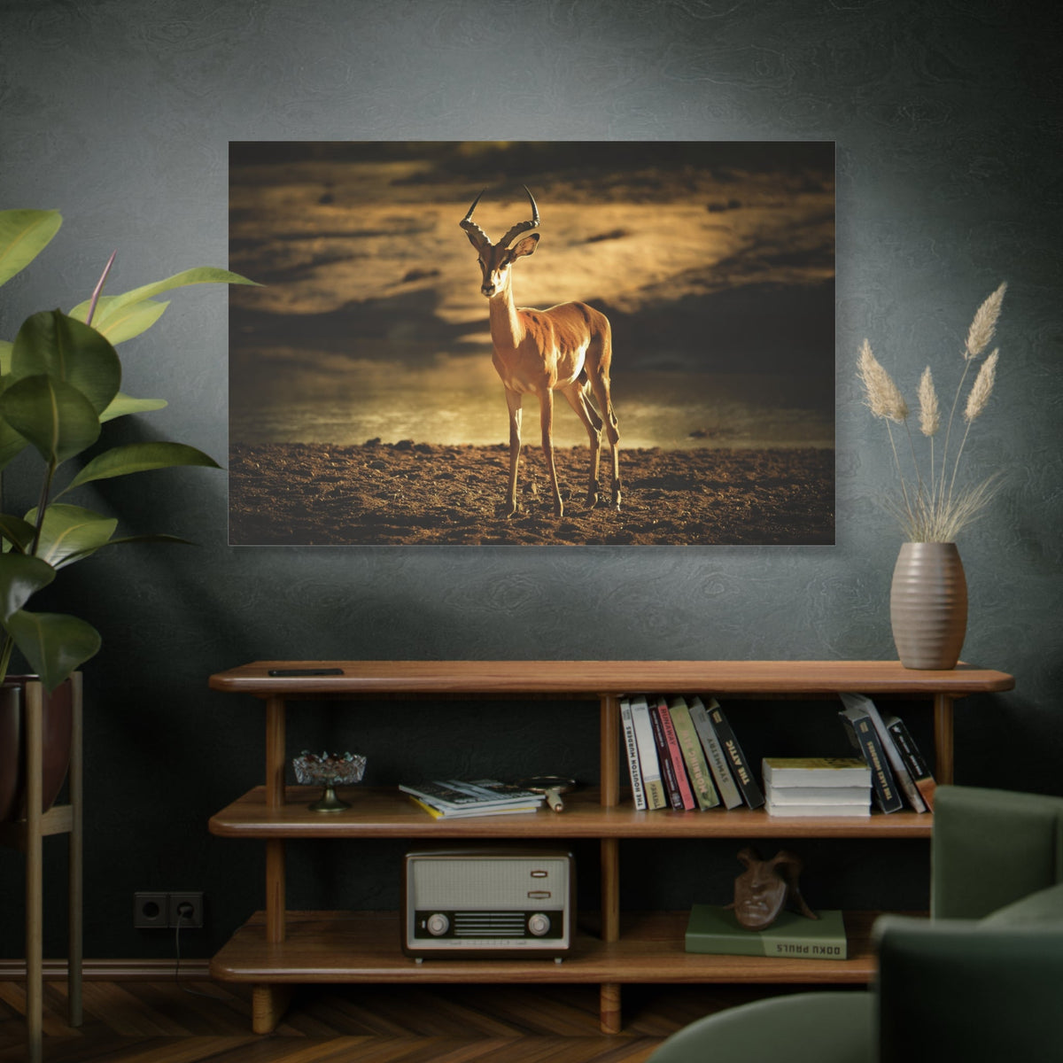 Graceful Impala Canvas Wall Art – Serenity in the Wild - ART OF ROYALS