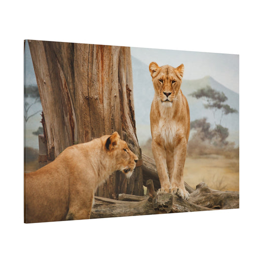 Graceful Lioness Canvas Wall Art – Wildlife-Inspired Décor - ART OF ROYALS