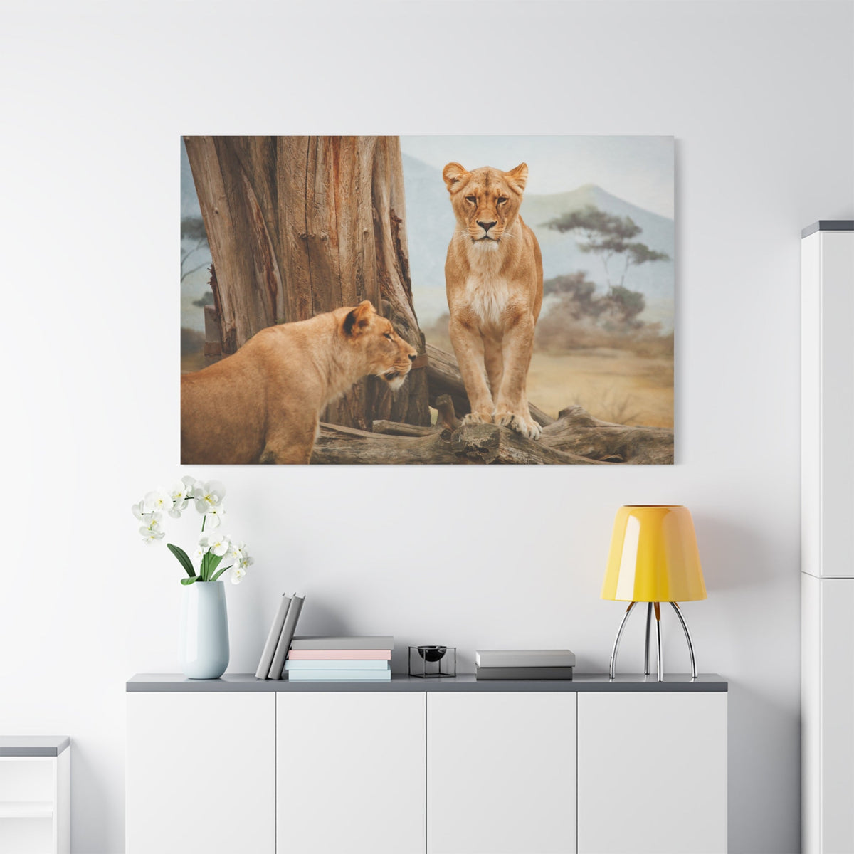 Graceful Lioness Canvas Wall Art – Wildlife-Inspired Décor - ART OF ROYALS