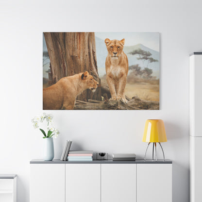 Graceful Lioness Canvas Wall Art – Wildlife-Inspired Décor - ART OF ROYALS