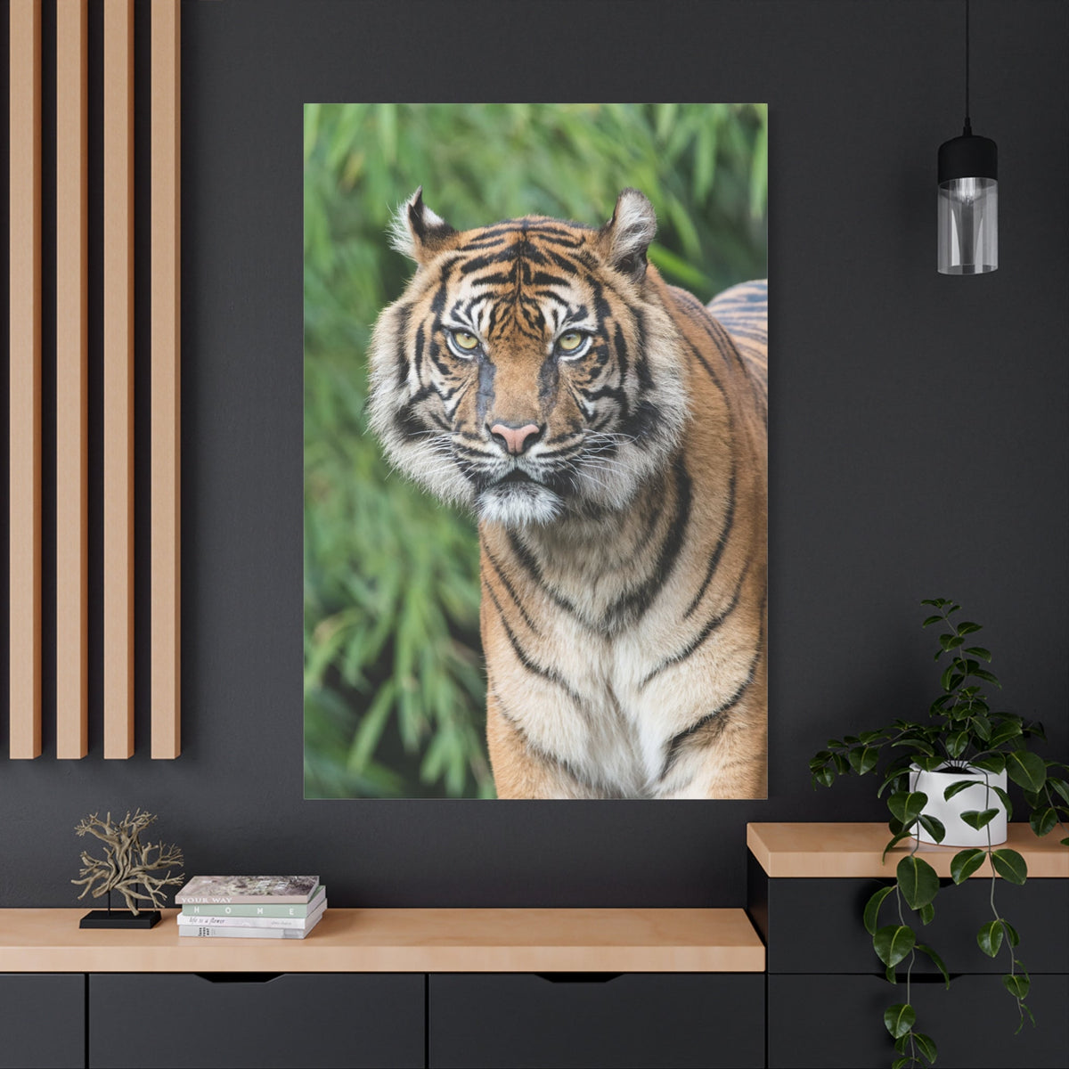 Graceful Predator Canvas Wall Art – The Tiger’s Gaze - ART OF ROYALS