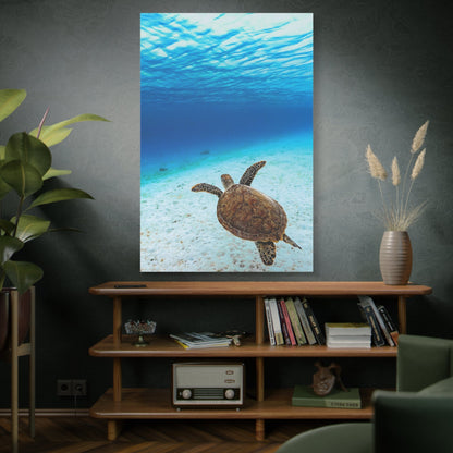 Green Sea Turtle – Graceful Ocean Explorer Canvas Wall Art - ART OF ROYALS