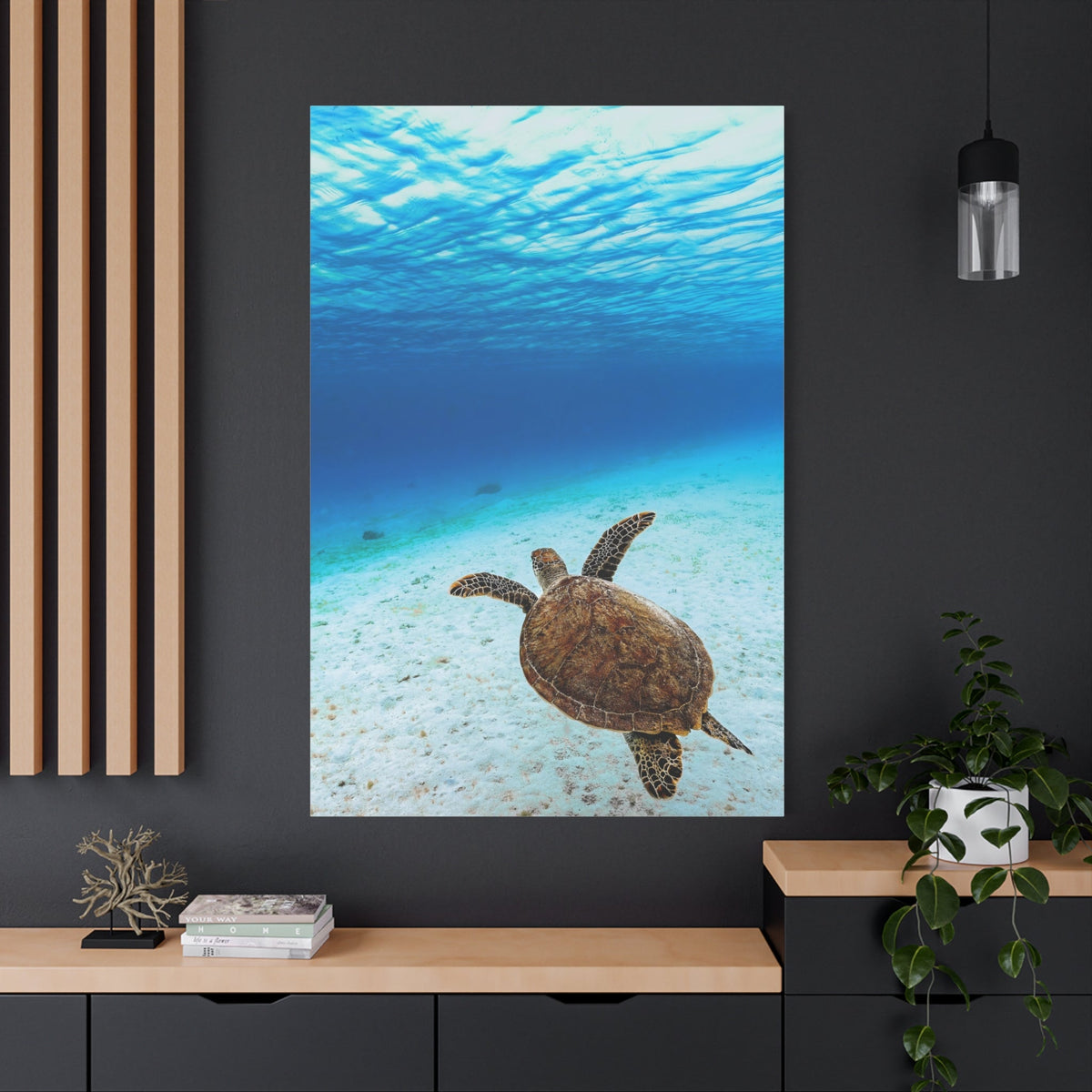 Green Sea Turtle – Graceful Ocean Explorer Canvas Wall Art - ART OF ROYALS