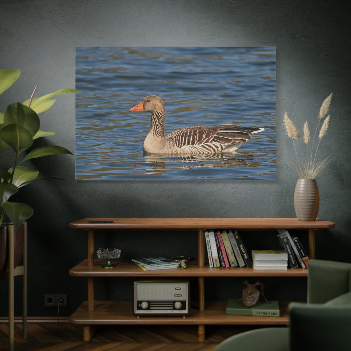 Greylag Goose Canvas Wall Art – Majestic Bird in Nature - ART OF ROYALS