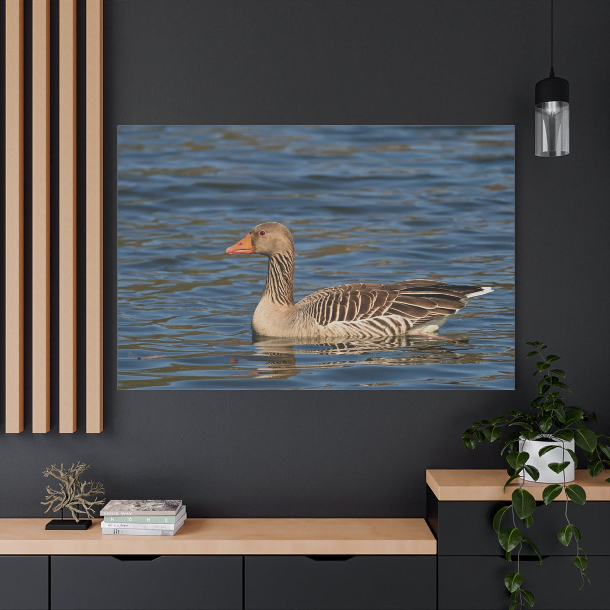 Greylag Goose Canvas Wall Art – Majestic Bird in Nature - ART OF ROYALS