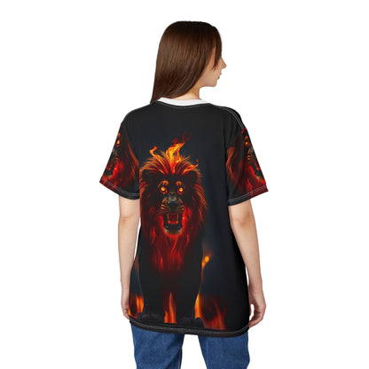 Inferno King – Fire Lion T-Shirt - ART OF ROYALS
