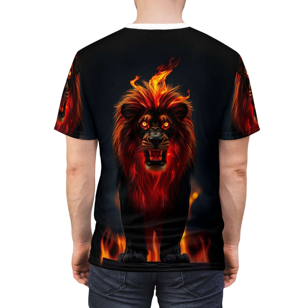 Inferno King – Fire Lion T-Shirt - ART OF ROYALS