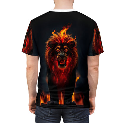 Inferno King – Fire Lion T-Shirt - ART OF ROYALS