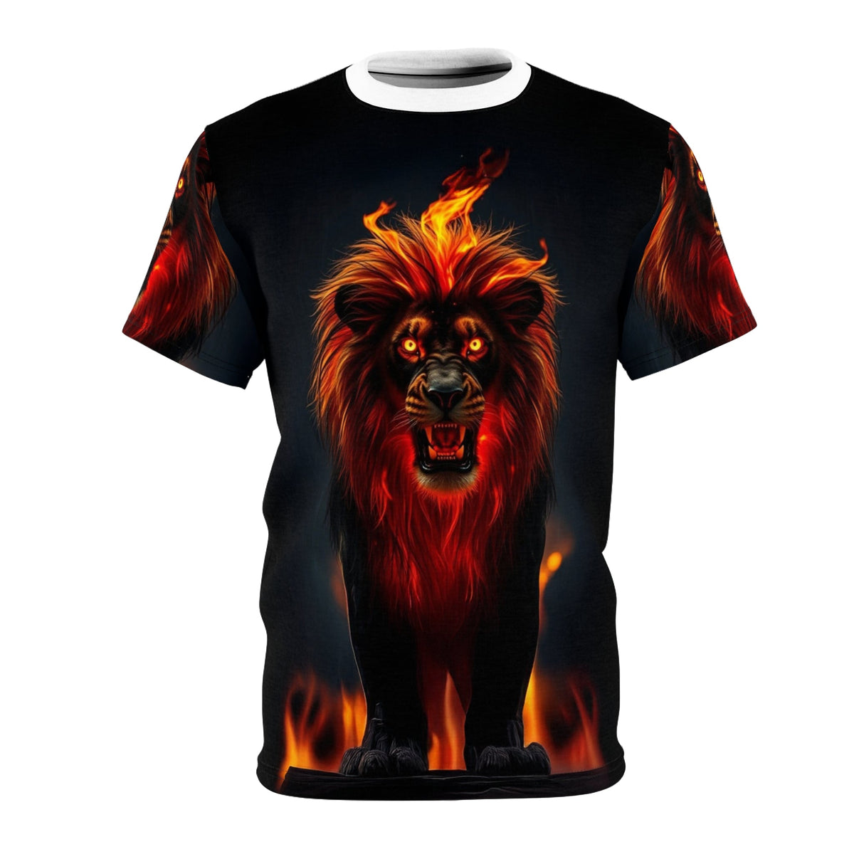 Inferno King – Fire Lion T-Shirt - ART OF ROYALS