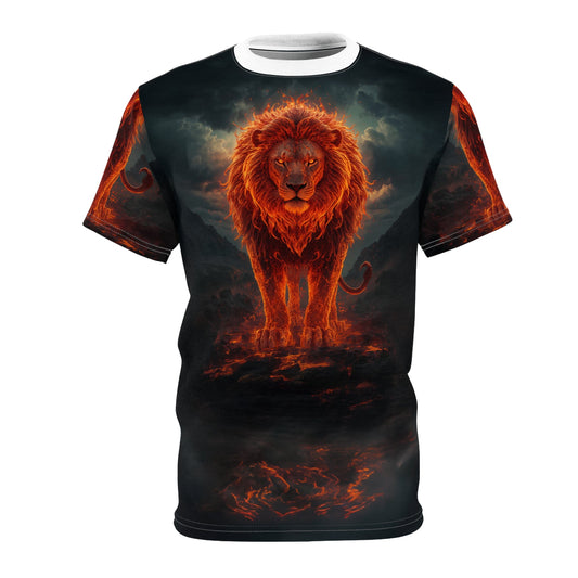 🔥 Inferno King – Fire Lion T-Shirt - ART OF ROYALS