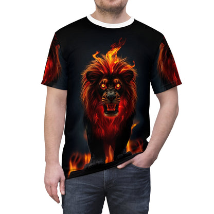 Inferno King – Fire Lion T-Shirt - ART OF ROYALS