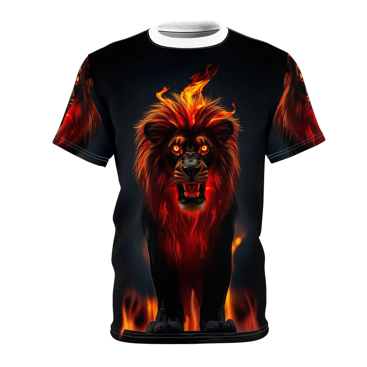 Inferno King – Fire Lion T-Shirt - ART OF ROYALS