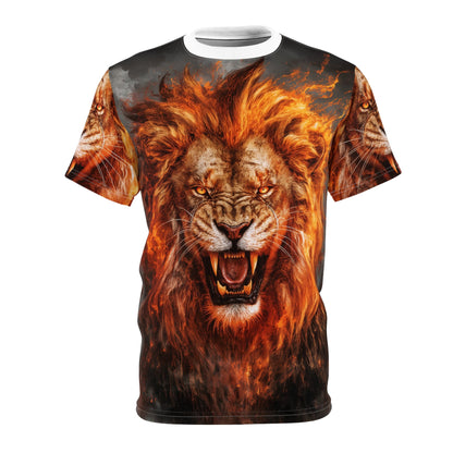 🔥 Inferno King Lion – Fire Fury T-Shirt - ART OF ROYALS
