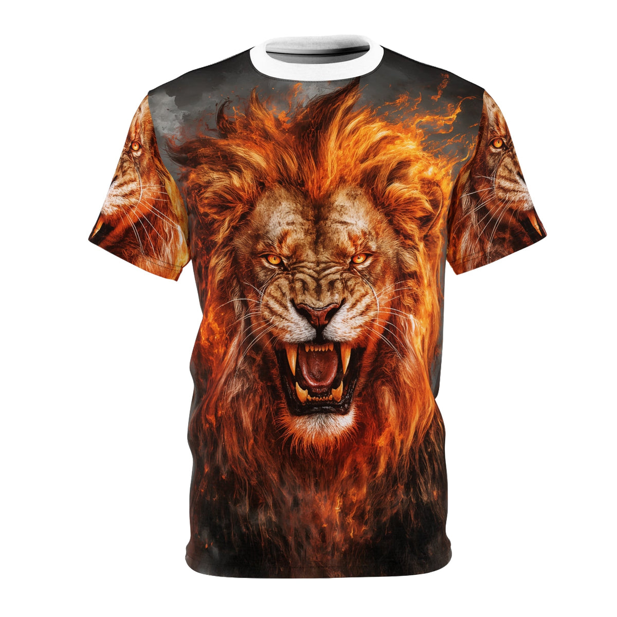 🔥 Inferno King Lion – Fire Fury T-Shirt - ART OF ROYALS