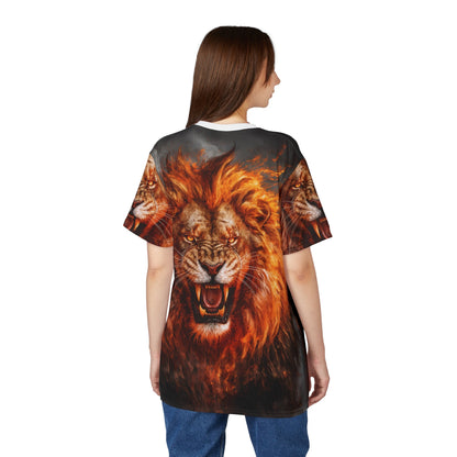 🔥 Inferno King Lion – Fire Fury T-Shirt - ART OF ROYALS
