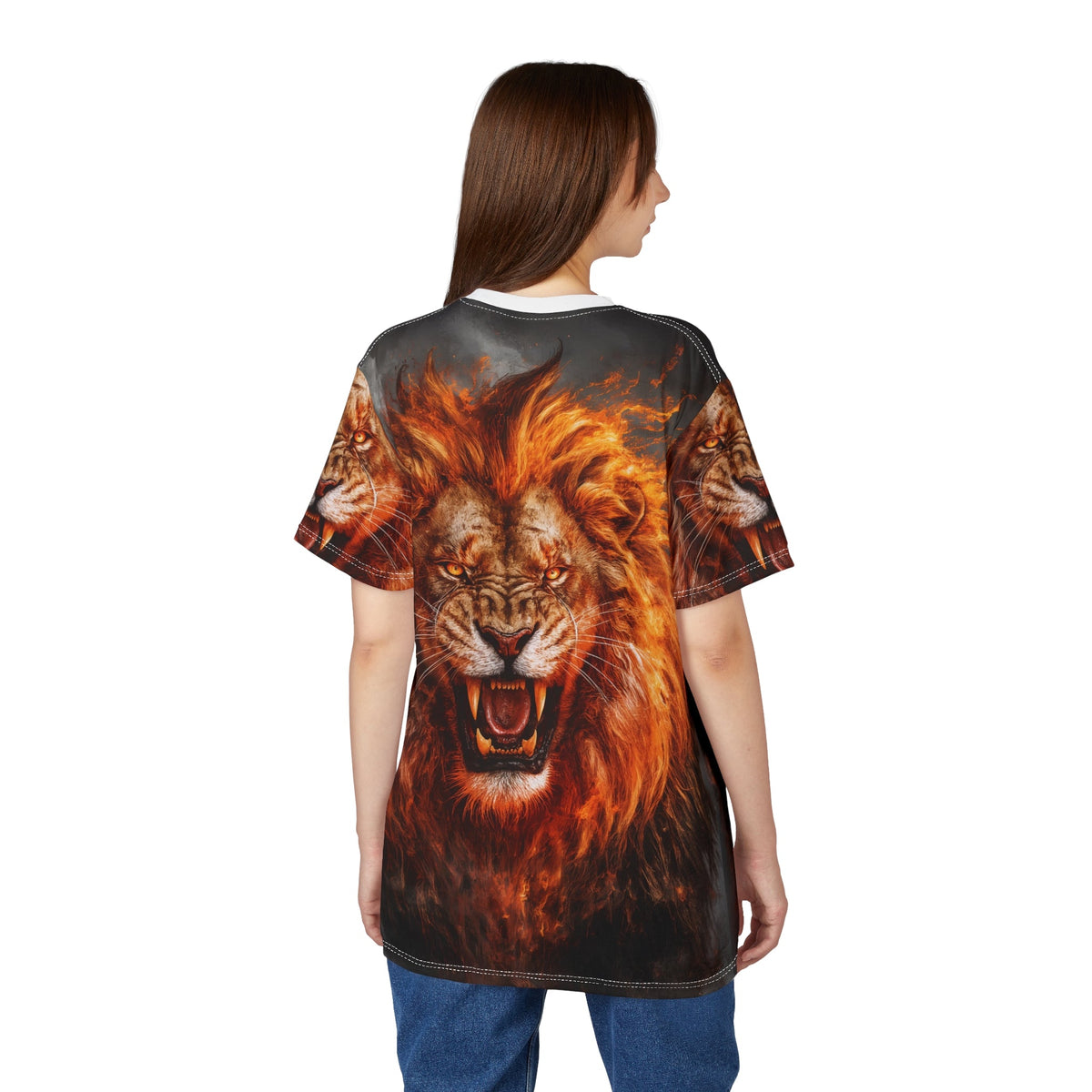 🔥 Inferno King Lion – Fire Fury T-Shirt - ART OF ROYALS