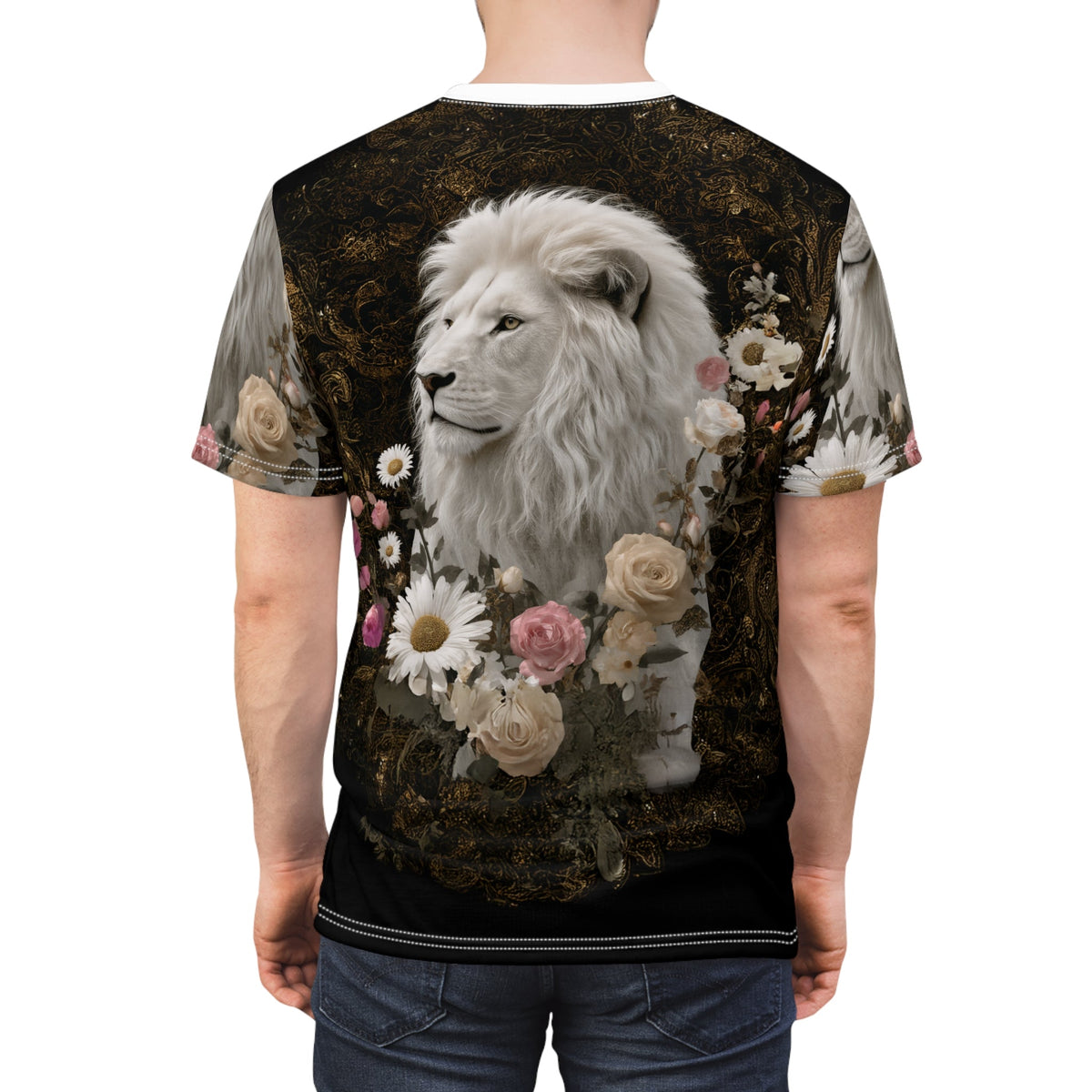 🕊️ Ivory Majesty Lion – Royal Grace T-Shirt - ART OF ROYALS