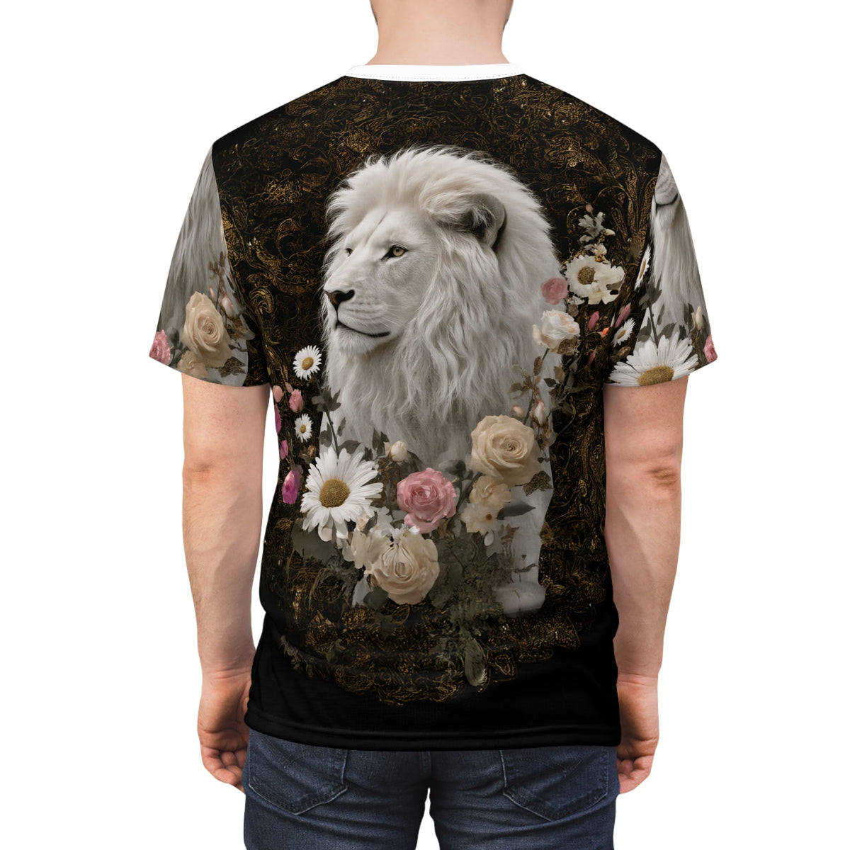 🕊️ Ivory Majesty Lion – Royal Grace T-Shirt - ART OF ROYALS