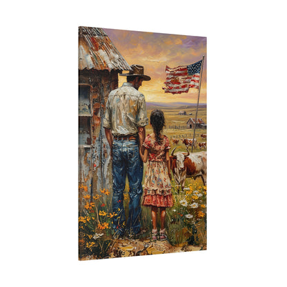 Legacy of the West – Father & Daughter Ranch Canvas Wall Art - ART OF ROYALS