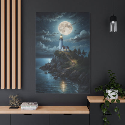 Lighthouse Under the Moon – A Beacon’s Duty - ART OF ROYALS